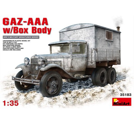 Maquette de camion en plastique GAZ AAA + Refuge 1/35