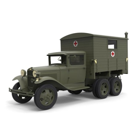 AAA gas plastic truck model + 1/35 shelter | Scientific-MHD