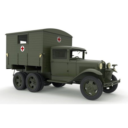 Maquette de camion en plastique GAZ AAA + Refuge 1/35