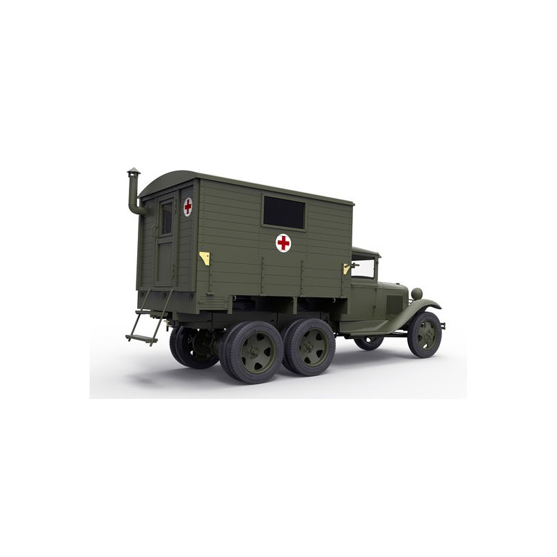 Maquette de camion en plastique GAZ AAA + Refuge 1/35