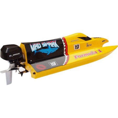 Bateau électrique radiocommandé Mad Shark Mini F1 Tunnel RTS