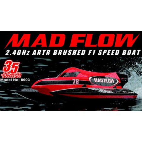 Bateau électrique radiocommandé Mad Flow F1 BR RTS Combo