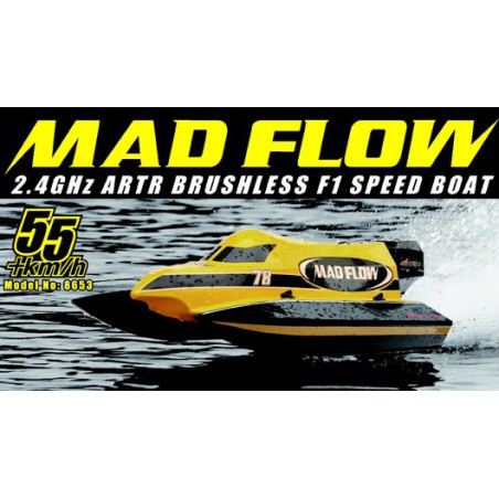 Radio -controlled electric boat Mad Flow F1 Bl RTS Combo | Scientific-MHD