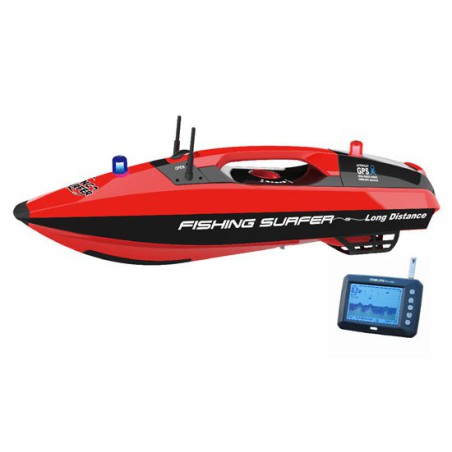 Amorceur pour bateau radiocommandé Bateau amorceur FISHING SURFER + Échosondeur TF300