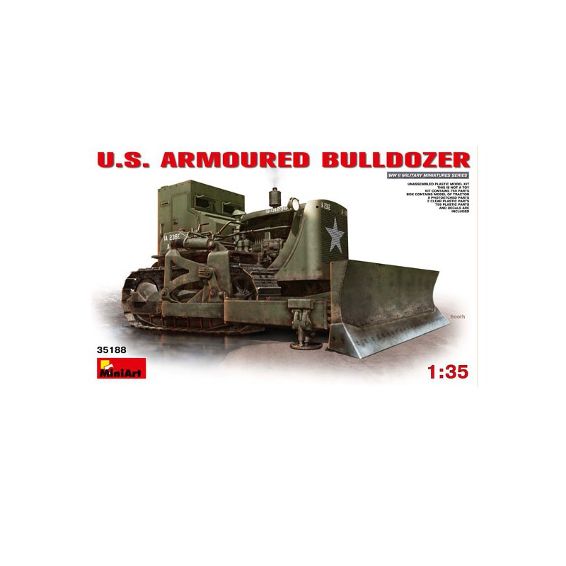 Maquette de camion en plastique US Bulldozer Armé 1/35