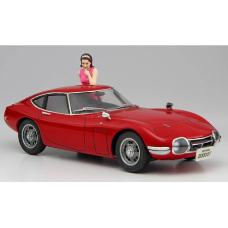 Maquette de voiture en plastique TOYOTA 2000GT avec figurine