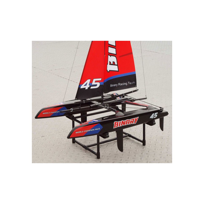 Voilier radiocommandé Mini Catamaran rouge RTS