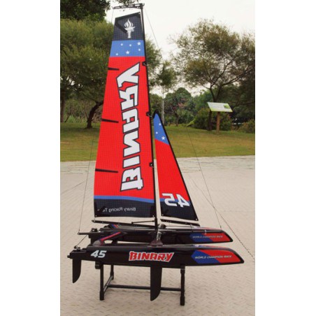 RTS red catamaran radio -controlled sailboat | Scientific-MHD