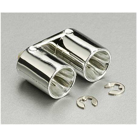 Radio -controlled car accessories exhaust exit. Double chrome | Scientific-MHD