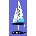 Focus Yacht 1m RTS 2,4GHz Blue Radiocus sailboat | Scientific-MHD