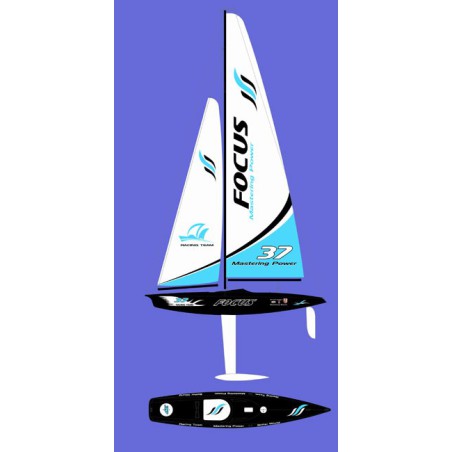 Focus Yacht 1m RTS 2,4GHz Blue Radiocus sailboat | Scientific-MHD