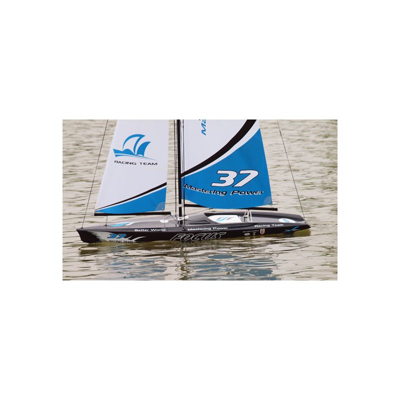 Voilier radiocommandé FOCUS Yacht 1m RTS 2,4GHz Bleu