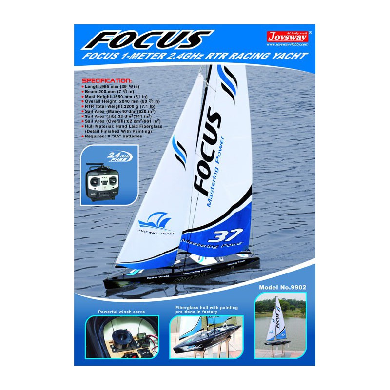 Voilier radiocommandé FOCUS Yacht 1m RTS
