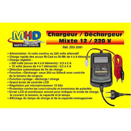 Charger for accused for radiocomanded device 12-220V Decolient charger | Scientific-MHD