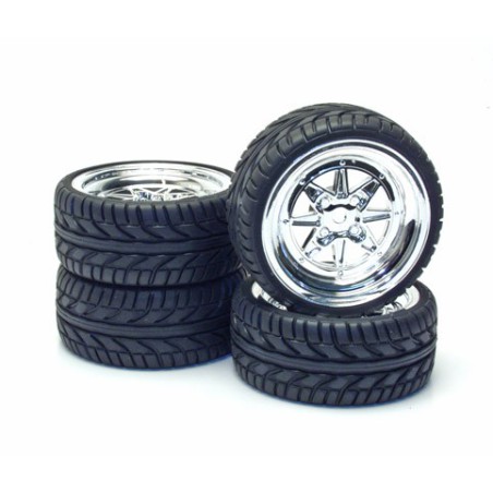 Radio -controlled car accessories 4 wheels chrome tire A1/10 | Scientific-MHD