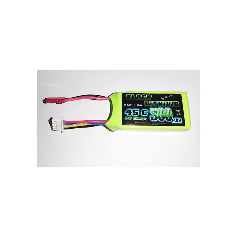 Accu LIPO pour appareil radiocommandé Accu LiPo Black Lithium 500mAh 45C 3S BEC
