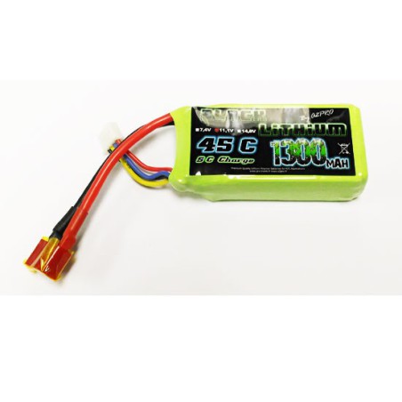 Lipo -Batterie für funkgesteuerte Lipo -Schwarz -Lithium 1300mah 45c 3s Dean | Scientific-MHD