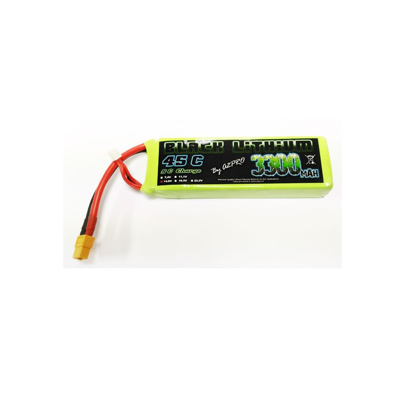 Accu LIPO pour appareil radiocommandé Accu LiPo Black Lithium 3300mAh 45C 4S