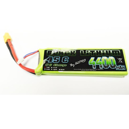 Lipo battery for radio -controlled lipo black lithium 4400mAh 45c 2s | Scientific-MHD
