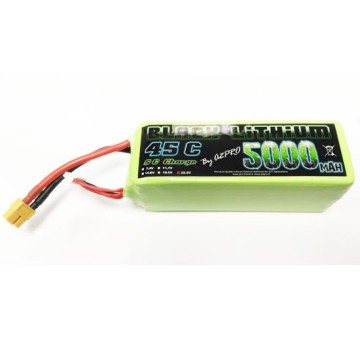 Lipo bati for radio -controlled lipo black lithium 5000mAh 45c 6s | Scientific-MHD