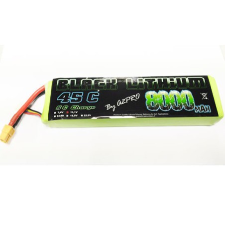 Lipo bati for radio -controlled lipo black lithium 8000mAh 45c 3s | Scientific-MHD