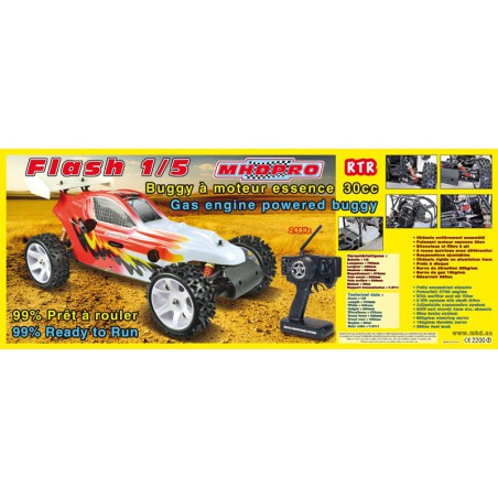 Voiture thermique radiocommandée FLASH MHDPRO 1/5 BUGGY 2WD