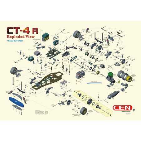 Radiokomplexiertes Wärmeauto CT4 Racing 1/10 | Scientific-MHD