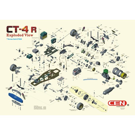 Voiture thermique radiocommandée CT4 RACING 1/10