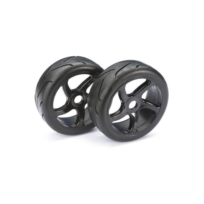 Accessoires pour voiture radiocommandée Paire Roues Piste Noir 1/8
