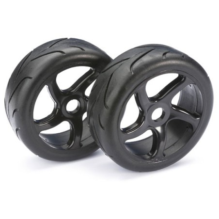 Radio -controlled car accessories pair 1/8 black track wheels | Scientific-MHD