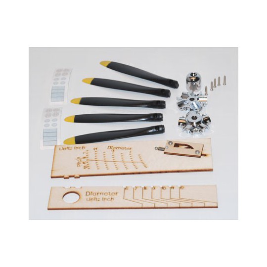 Accessoire embarqué HELICE CINQ PALES 9,5pouces+AC