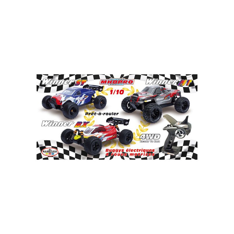 Voiture électrique radiocommandée Buggy Winner RTR 1/10