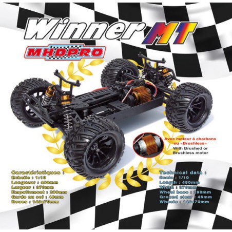 Voiture électrique radiocommandée Monster Winner RTR 1/10