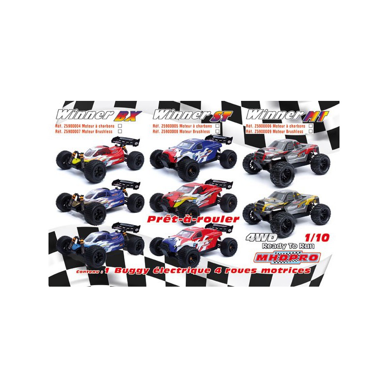 Voiture électrique radiocommandée Monster Winner RTR 1/10