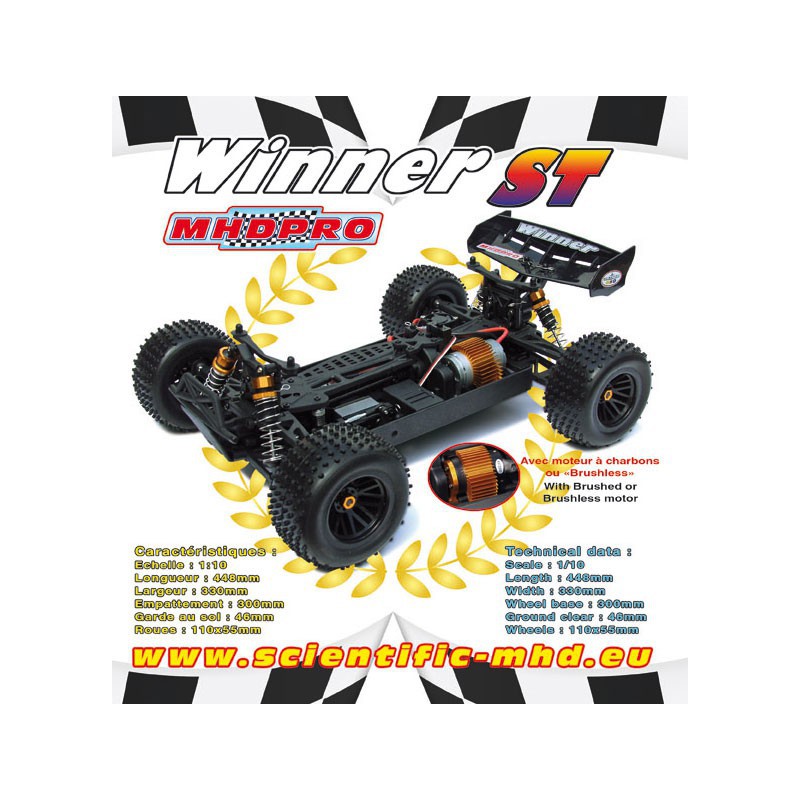 Voiture électrique radiocommandée Truggy Winner BL RTR 1/10