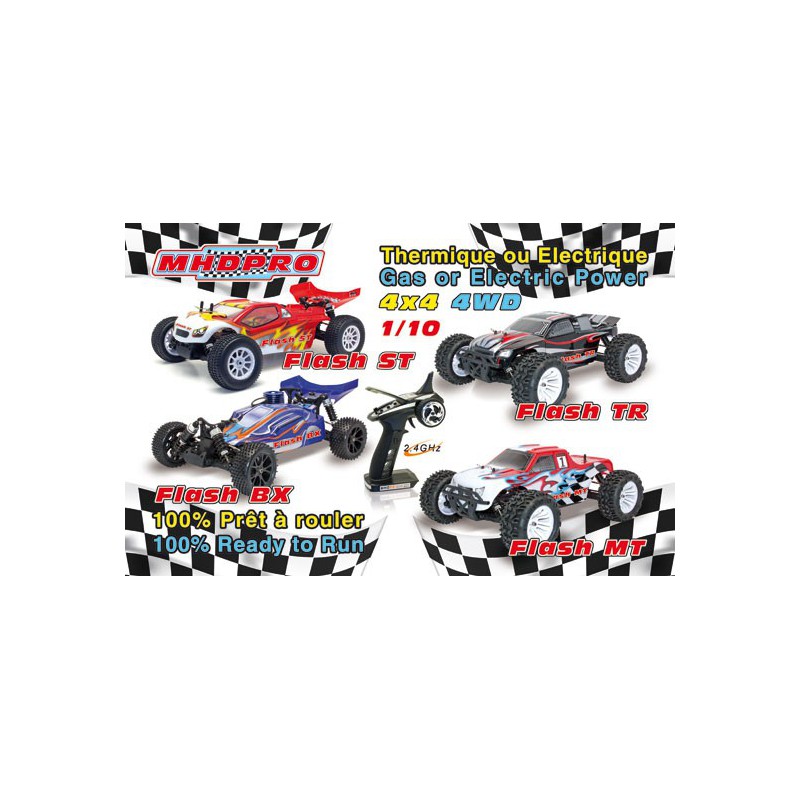Voiture électrique radiocommandée FLASH ST Bulldog EP RTR 1/10