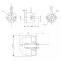 Draft electric motor DM2810 KV1200 engine | Scientific-MHD