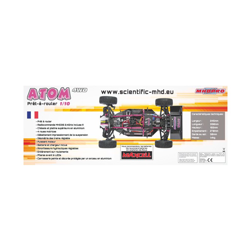 Voiture électrique radiocommandée ATOM Roller Cage 1/10