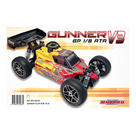 Voiture thermique radiocommandée GUNNER V3 GP RTR 1/8 B