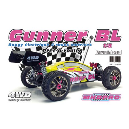 Voiture électrique radiocommandée GUNNER BL RTR 1/8 V1