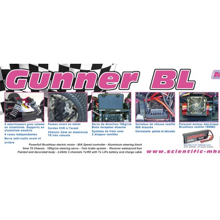 Gunner BL RTR 1/8 V1 radio -controlled electric car | Scientific-MHD