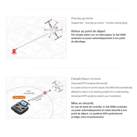 Drone radiocommandé pour expérimenté TALI 500 RTF Mode 1