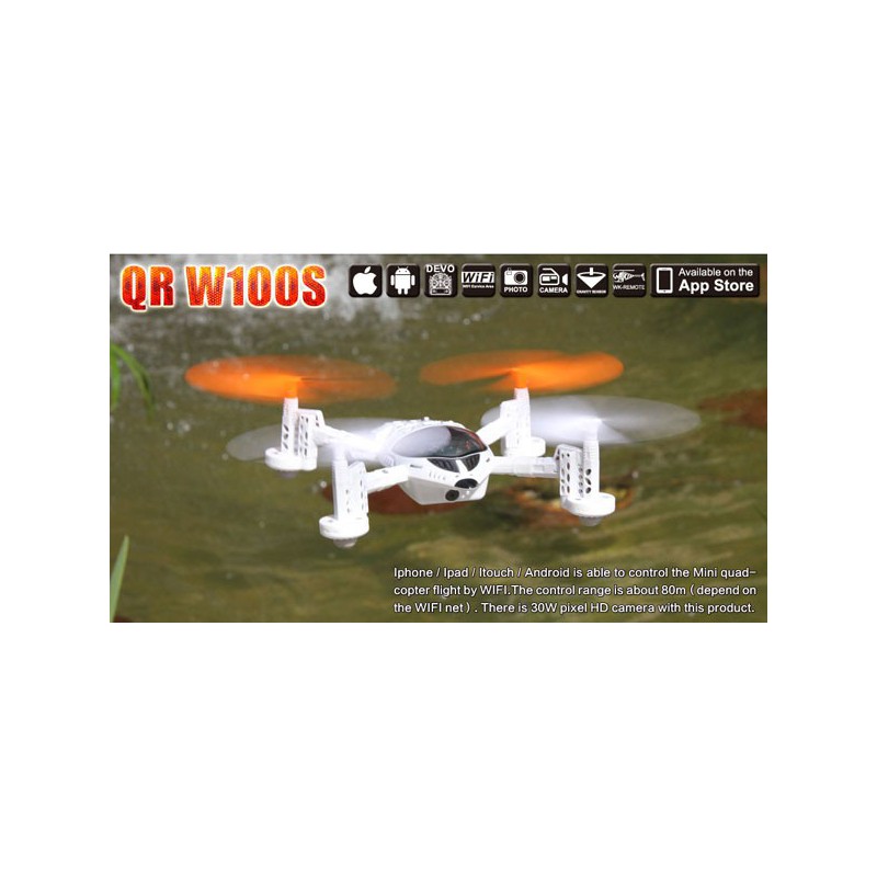 Drone radiocommandé pour débutant DRONE QR 100WS Android Devo 4 Mode 1