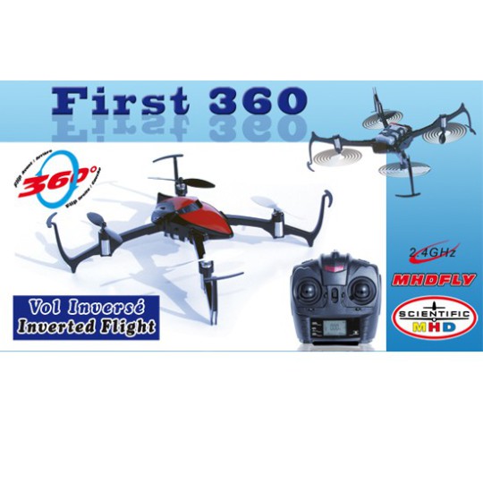 Drone radiocommandé pour débutant FIRST 360° 3D Mode 1 RTF Drone radiocommandé pour débutant FIRST 360° 3D Mode 1 RTF