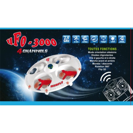 Radio -controlled drone for beginner UFO 3000 Soloup Silver Silver | Scientific-MHD