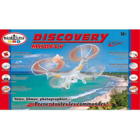 Drone radiocommandé pour débutant Discovery UFO HD Caméra Mode 1