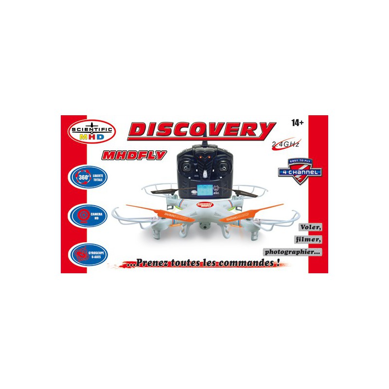 Drone radiocommandé pour débutant Discovery UFO HD Caméra Mode 1