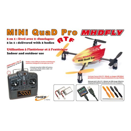 Drone radiocommandé pour débutant MiNi Pro Quad RTF Mode 1