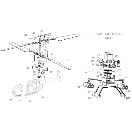 Hughes 500 RTF Radio -kontrollierter elektrischer Hubschrauber | Scientific-MHD