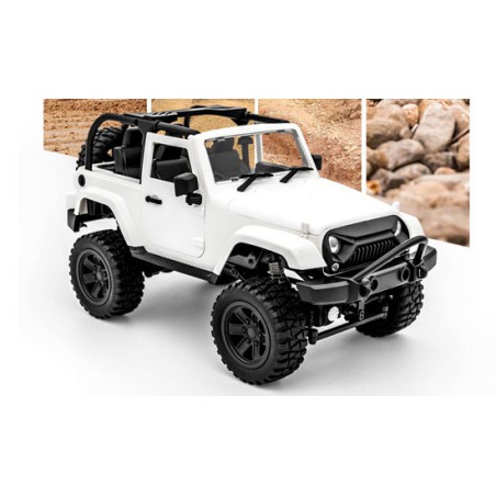 Voiture électrique radiocommandée Mini Crawler 4WD Convertible Blanc